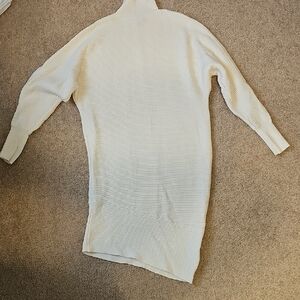 Express Ivory Ribbed Knit Dress